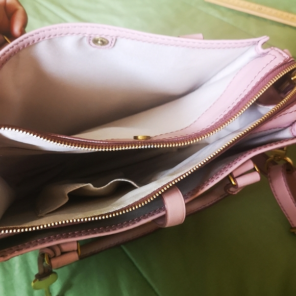 Fossil Ryder leather satchel in Dusty pink - Picture 8 of 8